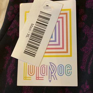 Luluroe Maxi Skirt Black & Purple XL